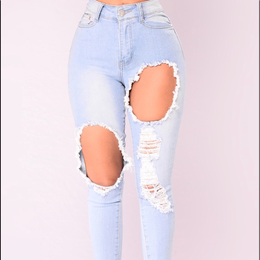 To do drama skinny jeans - light denim